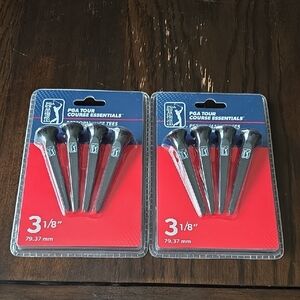 PGA Tour Black Golf Tees Set 2pc